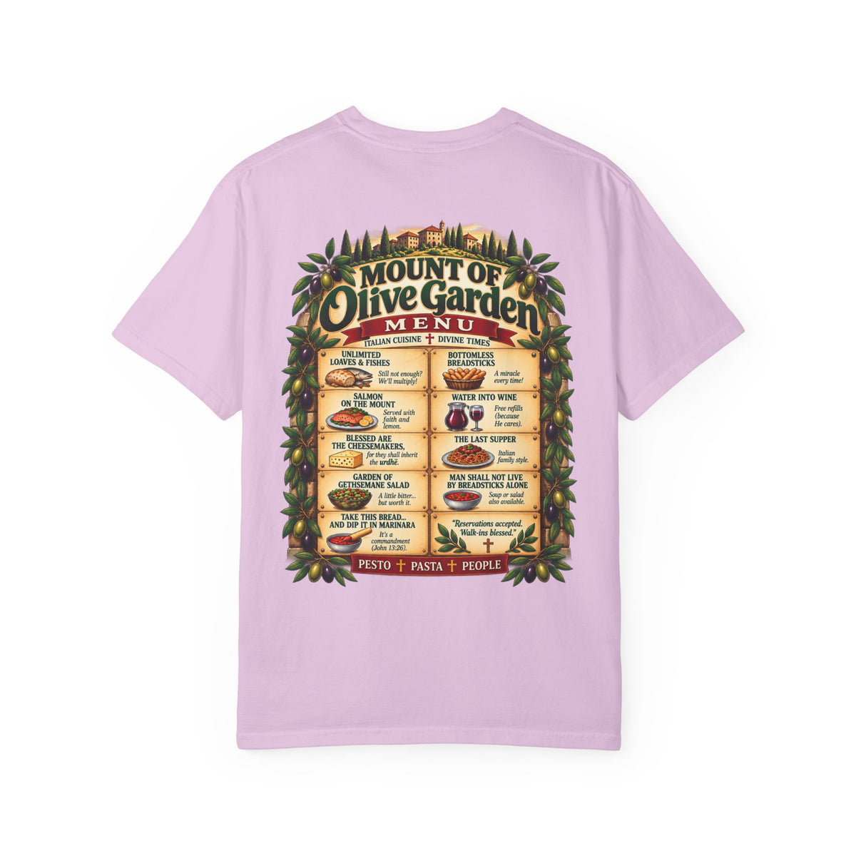 Mount of Olive Garden – Funny Italian Restaurant Parody T-Shirt