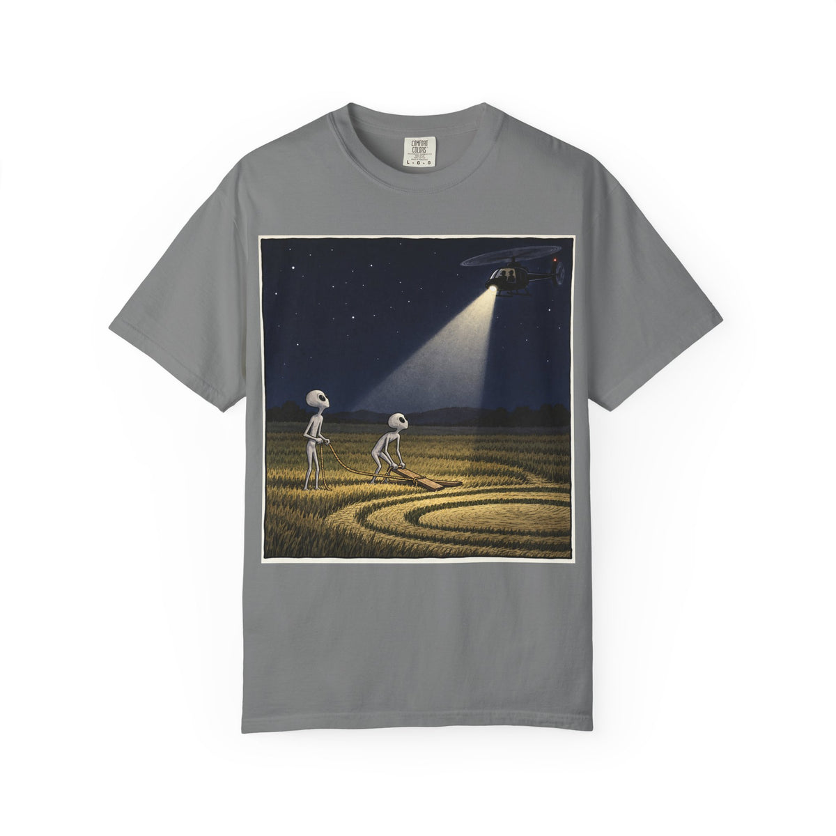 Caught Making Crop Circles – Funny Alien UFO Conspiracy T-Shirt