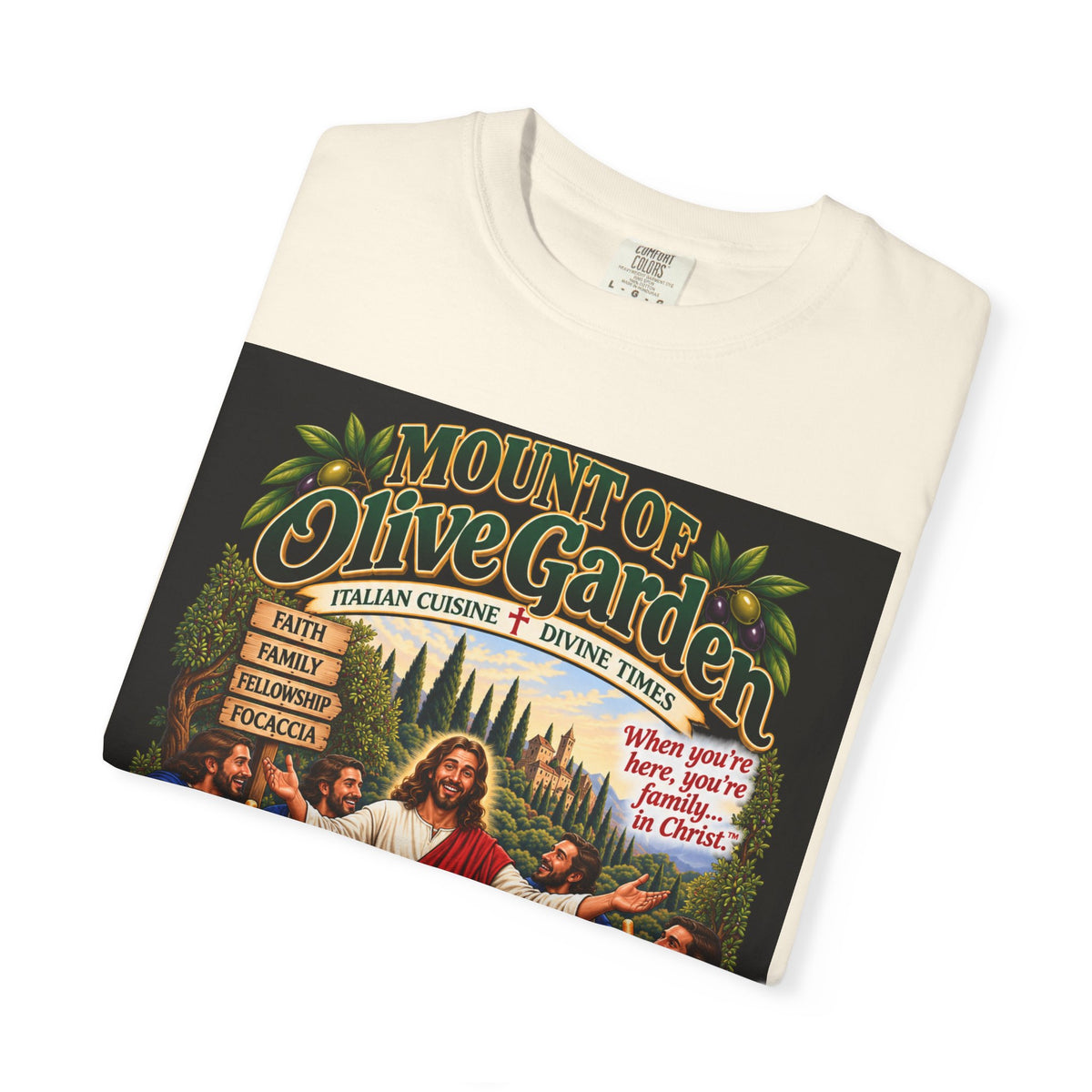 Mount of Olive Garden – Funny Italian Restaurant Parody T-Shirt
