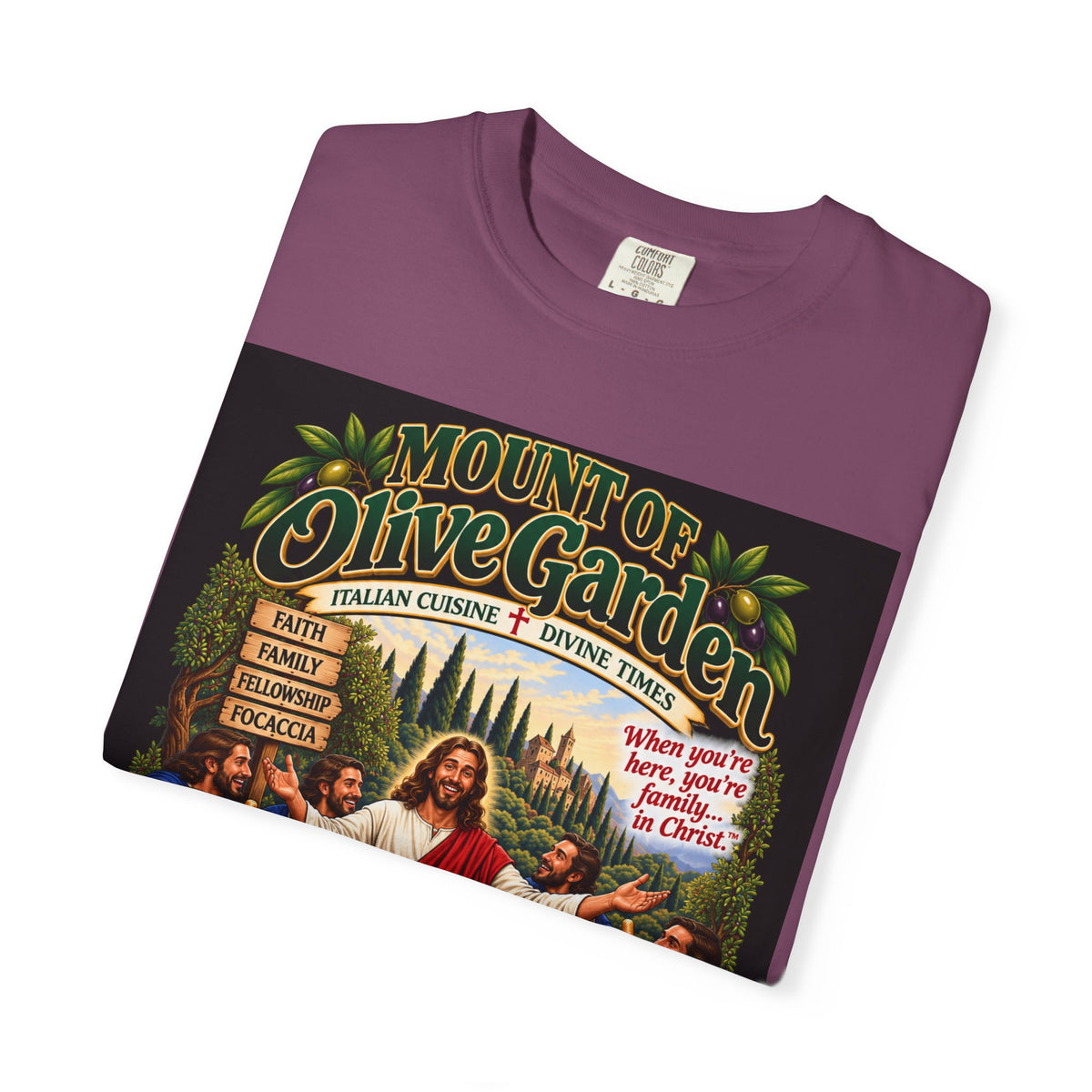Mount of Olive Garden – Funny Italian Restaurant Parody T-Shirt