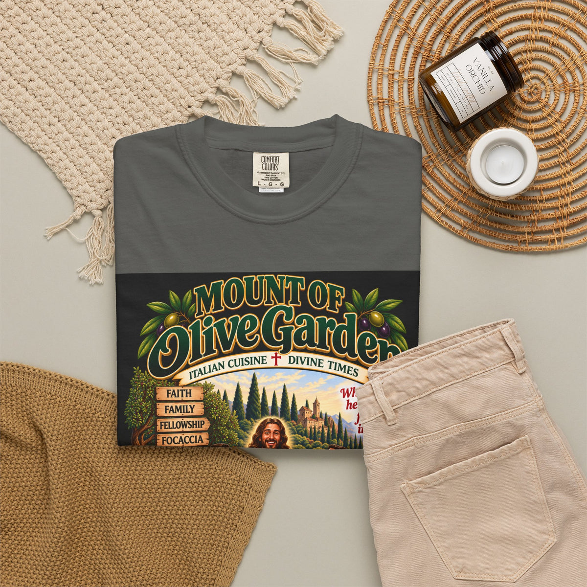 Mount of Olive Garden – Funny Italian Restaurant Parody T-Shirt