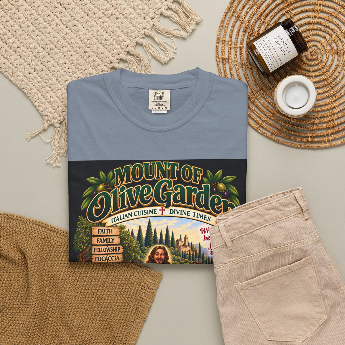 Mount of Olive Garden – Funny Italian Restaurant Parody T-Shirt
