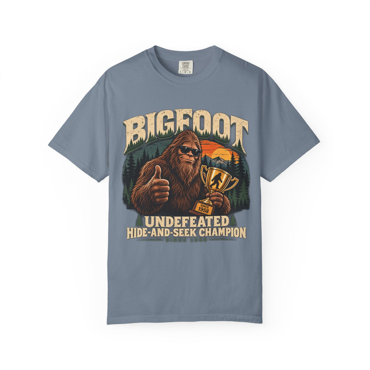 Bigfoot: Undefeated Hide-and-Seek Champion – Funny Sasquatch T-Shirt
