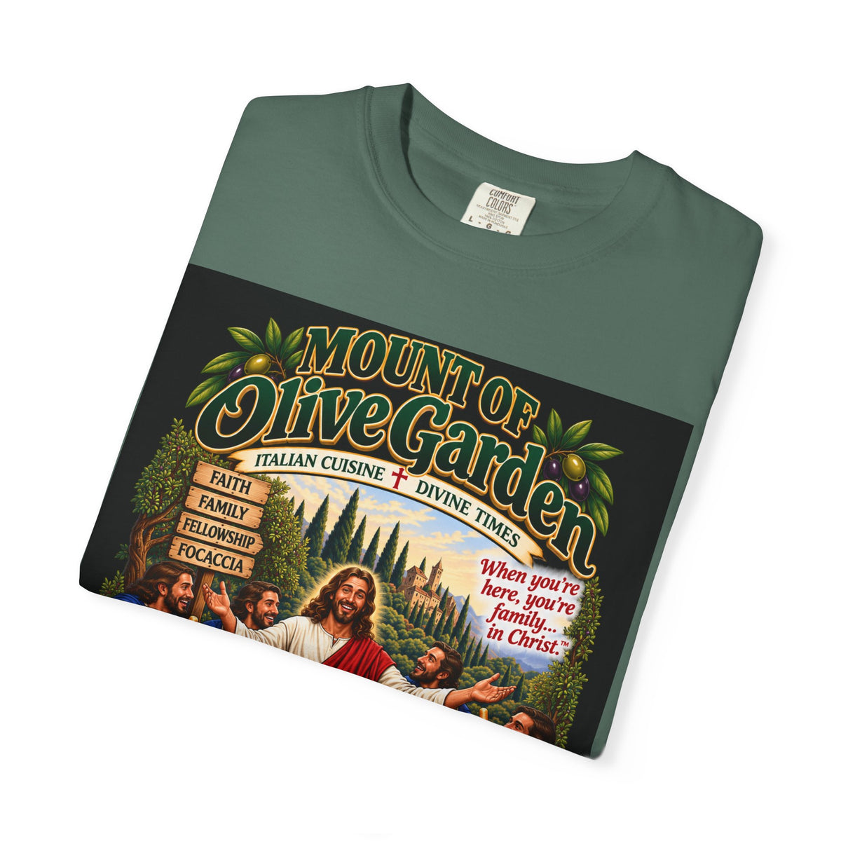 Mount of Olive Garden – Funny Italian Restaurant Parody T-Shirt