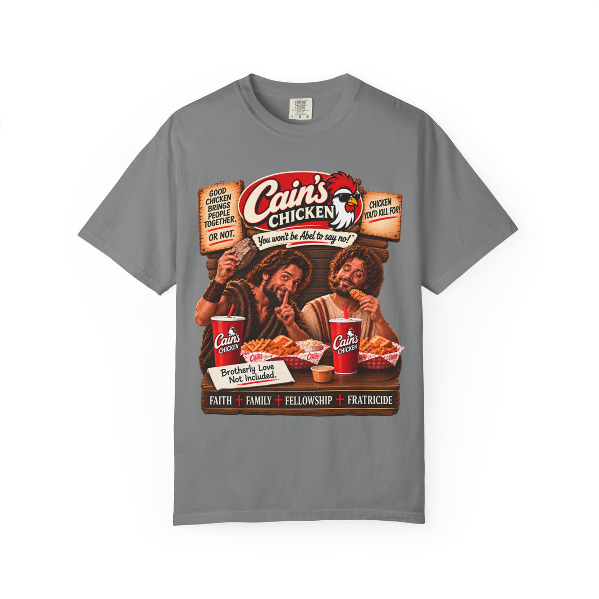 Cain's Chicken – You Won't Be Abel to Say No! Funny Biblical T-Shirt