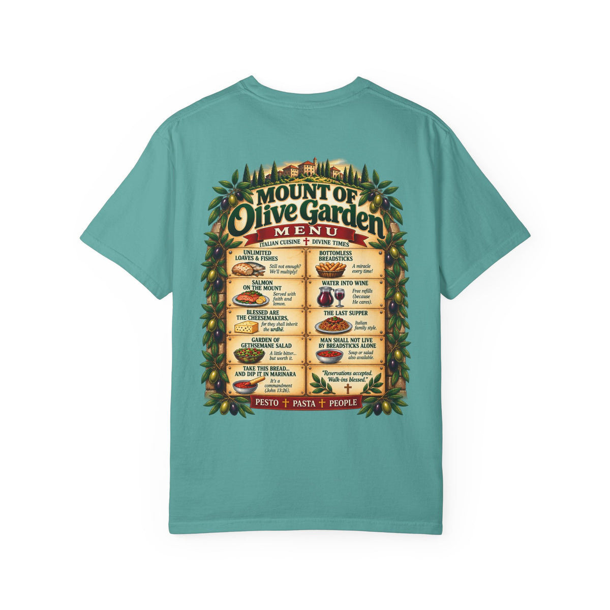 Mount of Olive Garden – Funny Italian Restaurant Parody T-Shirt