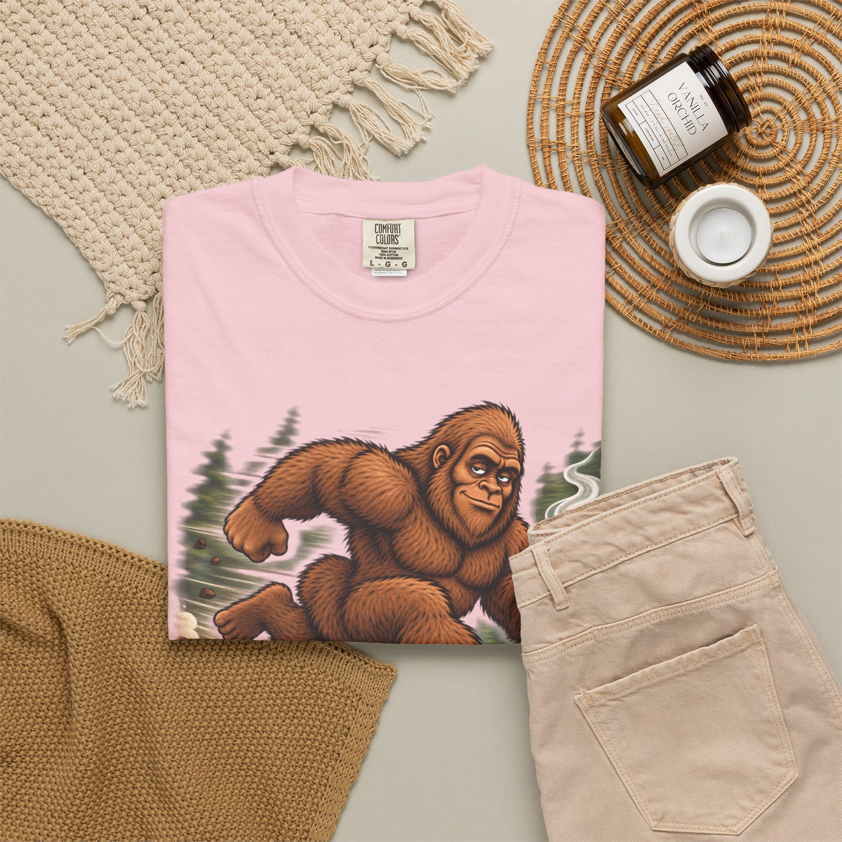 Bigfoot Runs on Coffee – Funny Sasquatch T-Shirt
