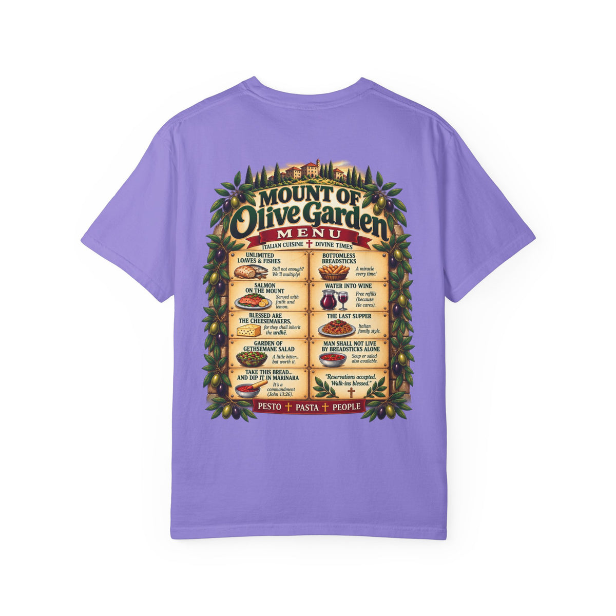 Mount of Olive Garden – Funny Italian Restaurant Parody T-Shirt