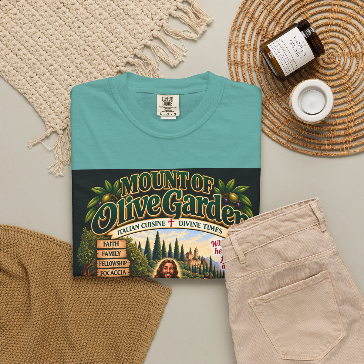 Mount of Olive Garden – Funny Italian Restaurant Parody T-Shirt