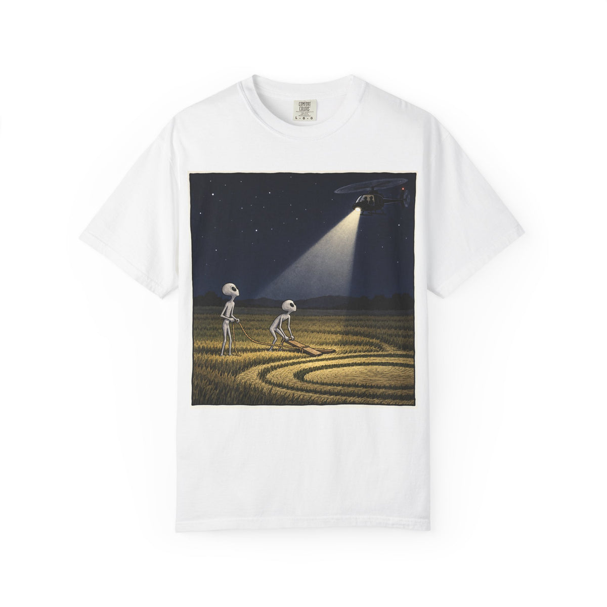 Caught Making Crop Circles – Funny Alien UFO Conspiracy T-Shirt