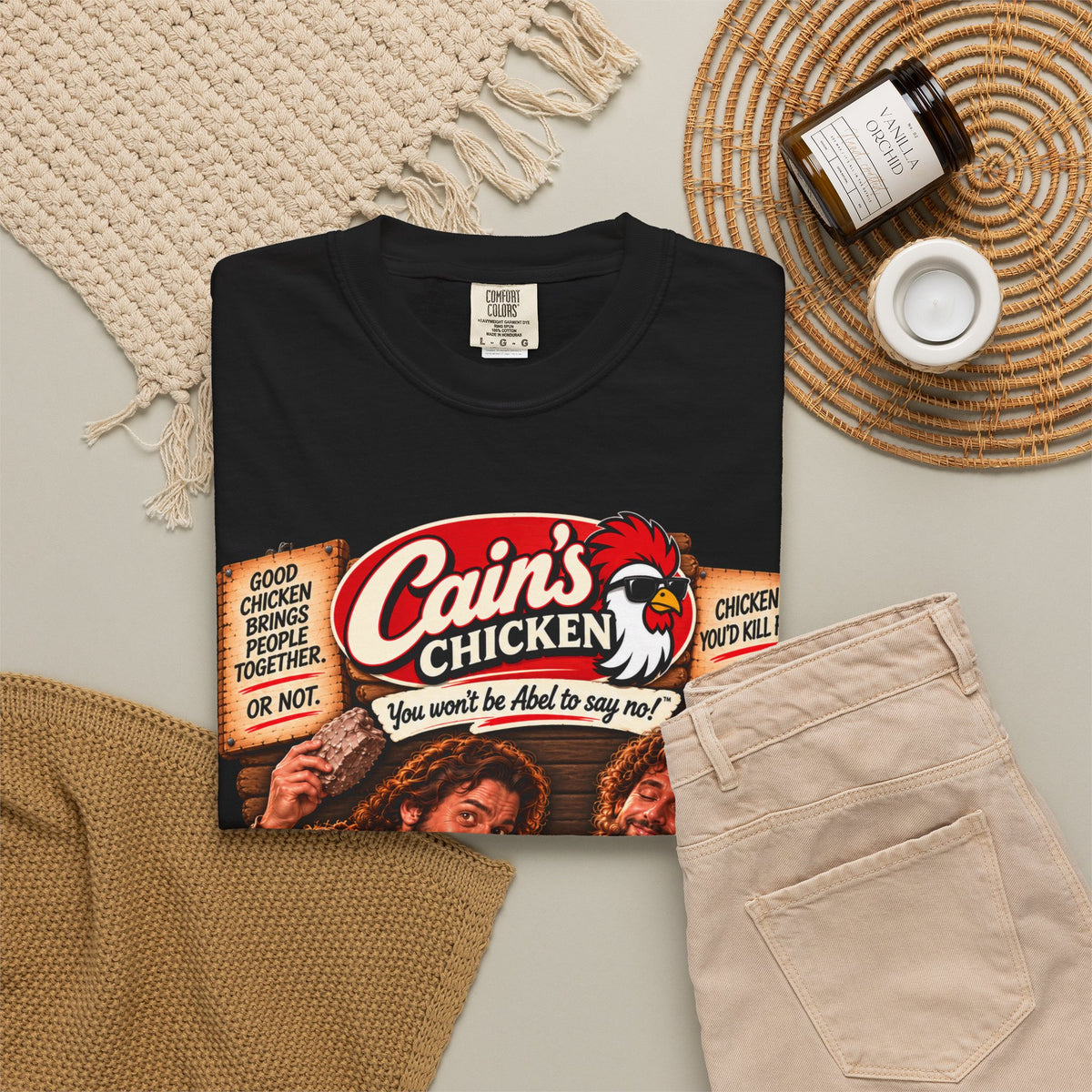 Cain's Chicken – You Won't Be Abel to Say No! Funny Biblical T-Shirt