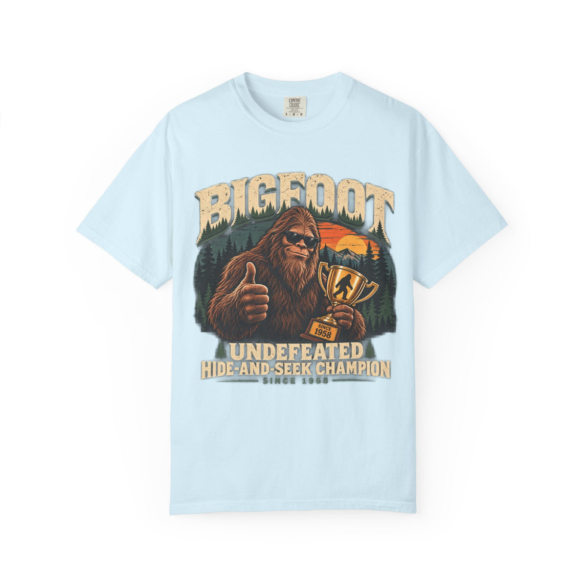 Bigfoot: Undefeated Hide-and-Seek Champion – Funny Sasquatch T-Shirt