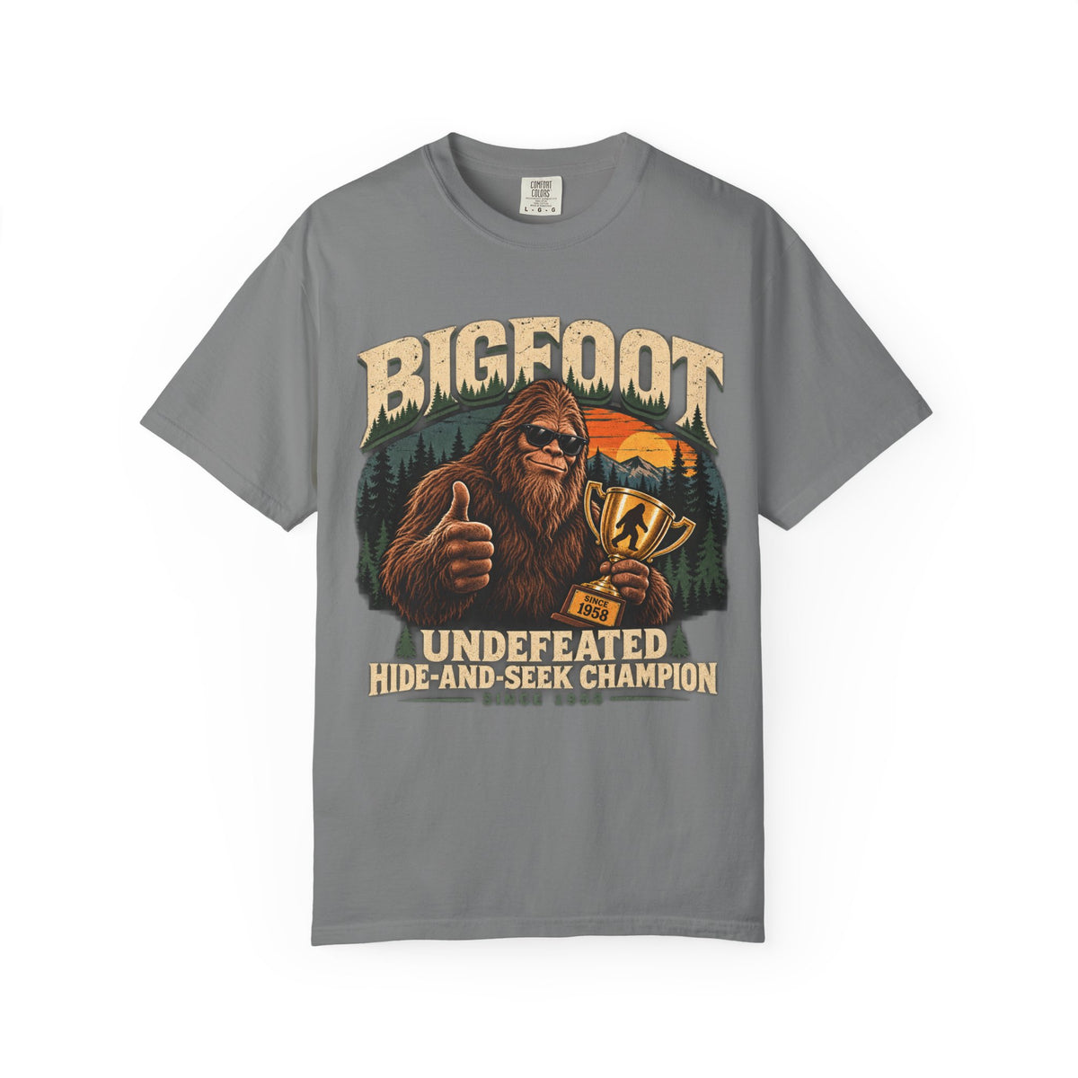 Bigfoot: Undefeated Hide-and-Seek Champion – Funny Sasquatch T-Shirt
