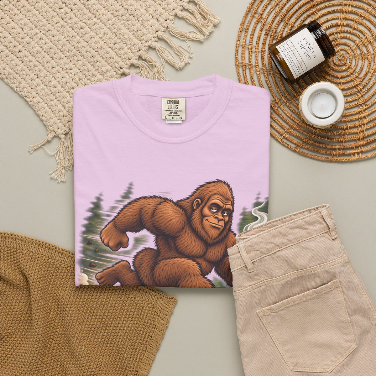 Bigfoot Runs on Coffee – Funny Sasquatch T-Shirt