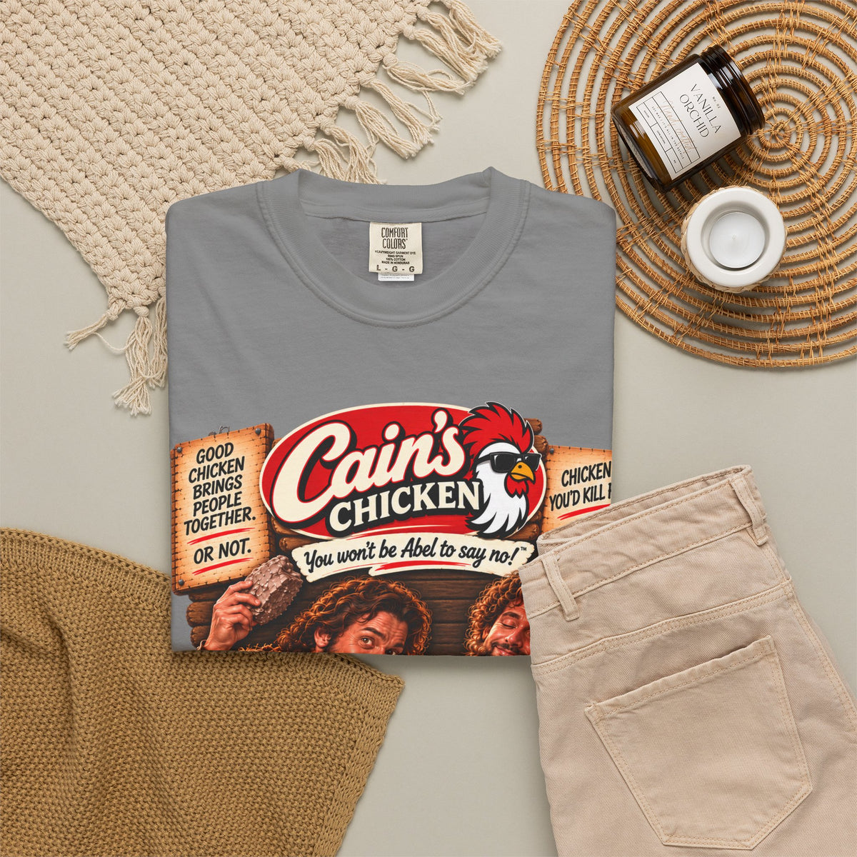 Cain's Chicken – You Won't Be Abel to Say No! Funny Biblical T-Shirt