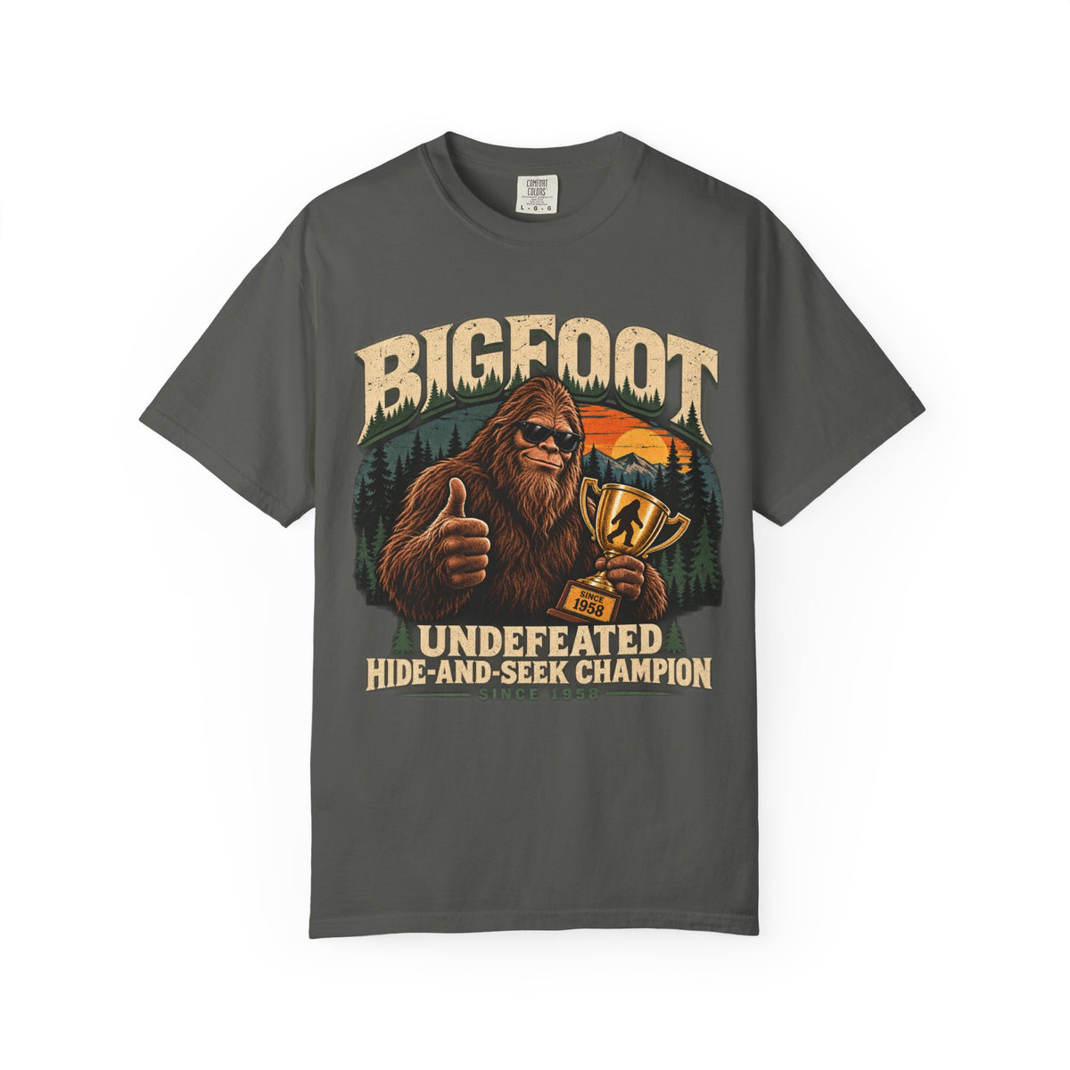 Bigfoot: Undefeated Hide-and-Seek Champion – Funny Sasquatch T-Shirt
