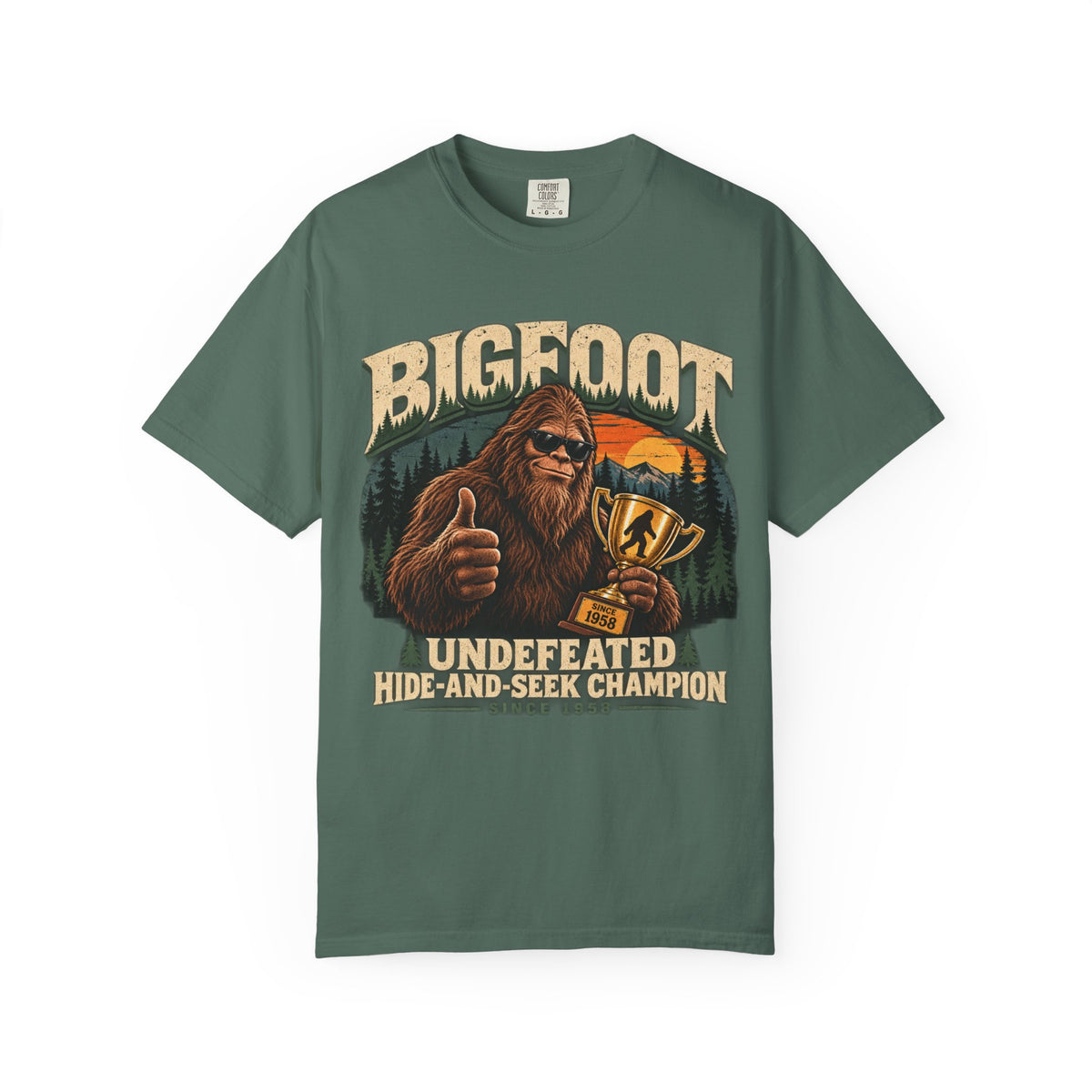 Bigfoot: Undefeated Hide-and-Seek Champion – Funny Sasquatch T-Shirt
