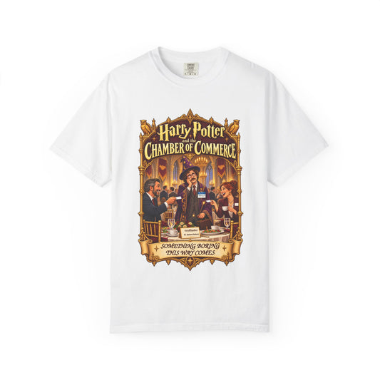 Harry Potter and the Chamber of Commerce – Funny Wizard Business Parody T-Shirt