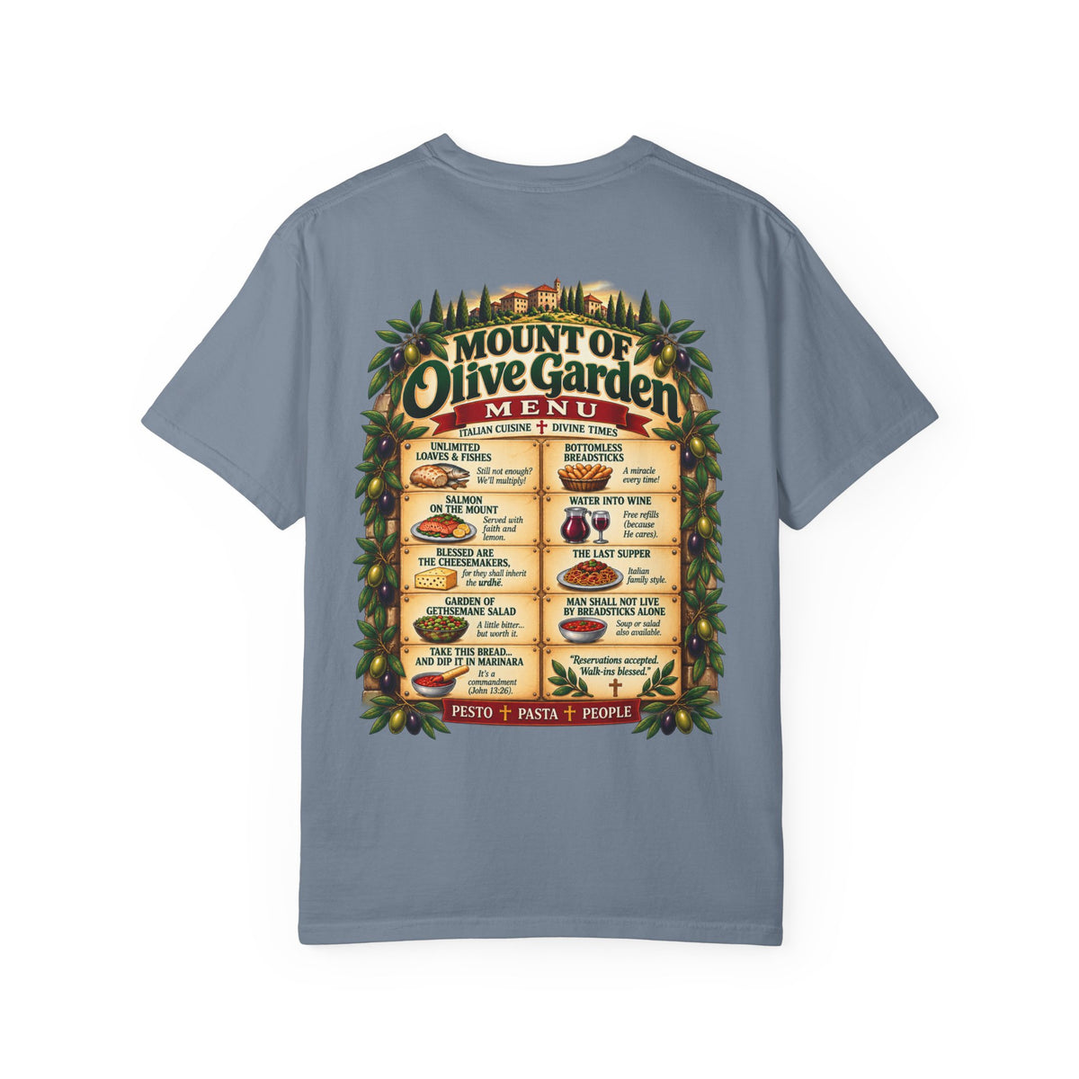 Mount of Olive Garden – Funny Italian Restaurant Parody T-Shirt