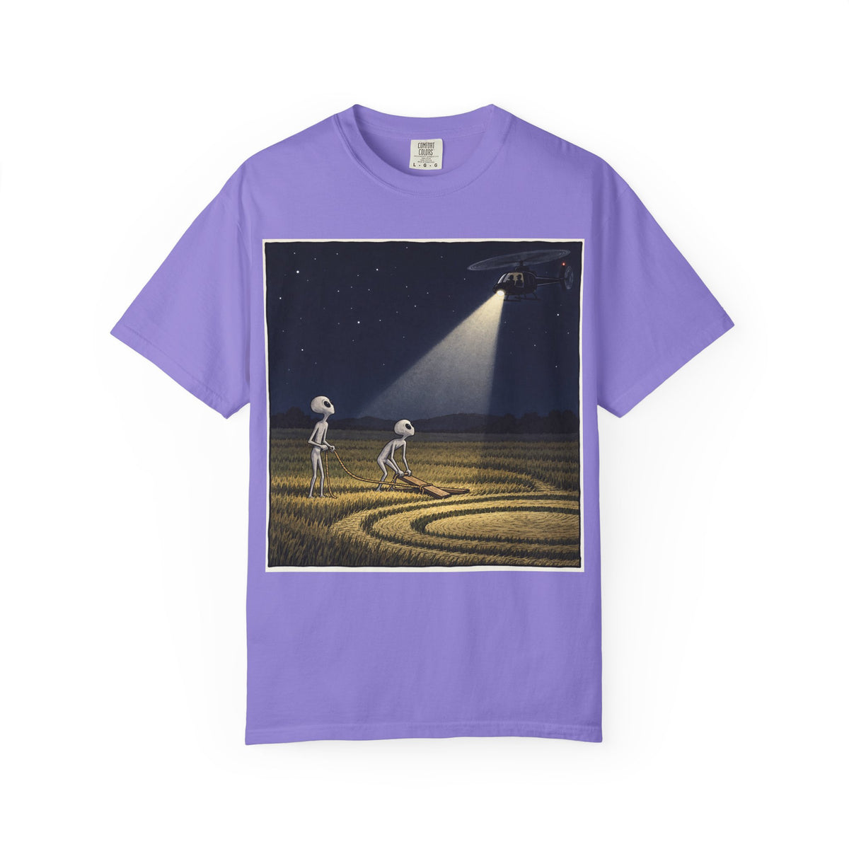 Caught Making Crop Circles – Funny Alien UFO Conspiracy T-Shirt