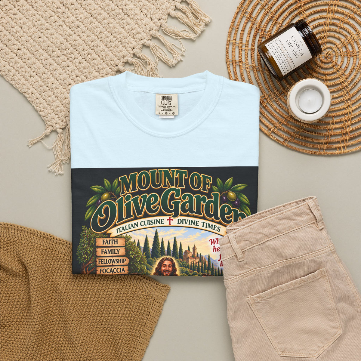 Mount of Olive Garden – Funny Italian Restaurant Parody T-Shirt