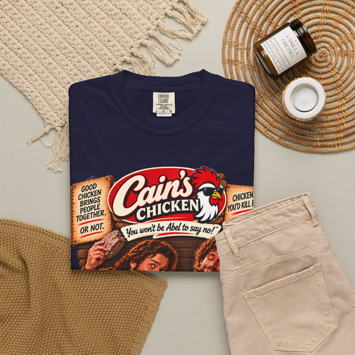 Cain's Chicken – You Won't Be Abel to Say No! Funny Biblical T-Shirt