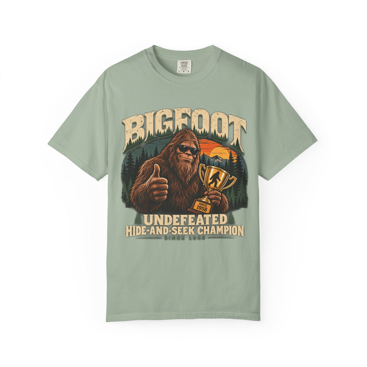 Bigfoot: Undefeated Hide-and-Seek Champion – Funny Sasquatch T-Shirt
