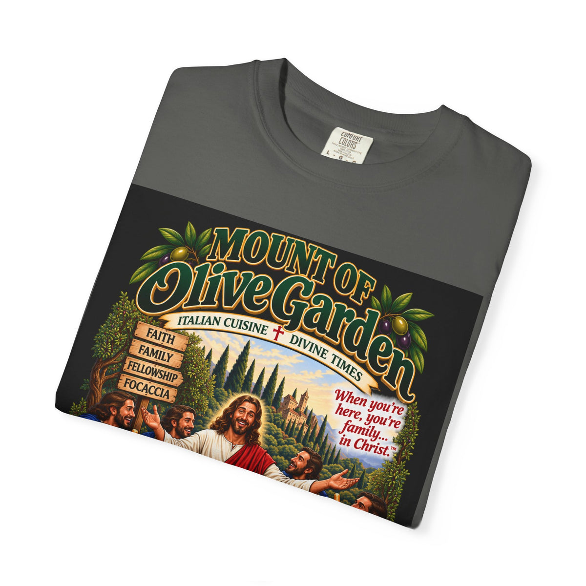 Mount of Olive Garden – Funny Italian Restaurant Parody T-Shirt