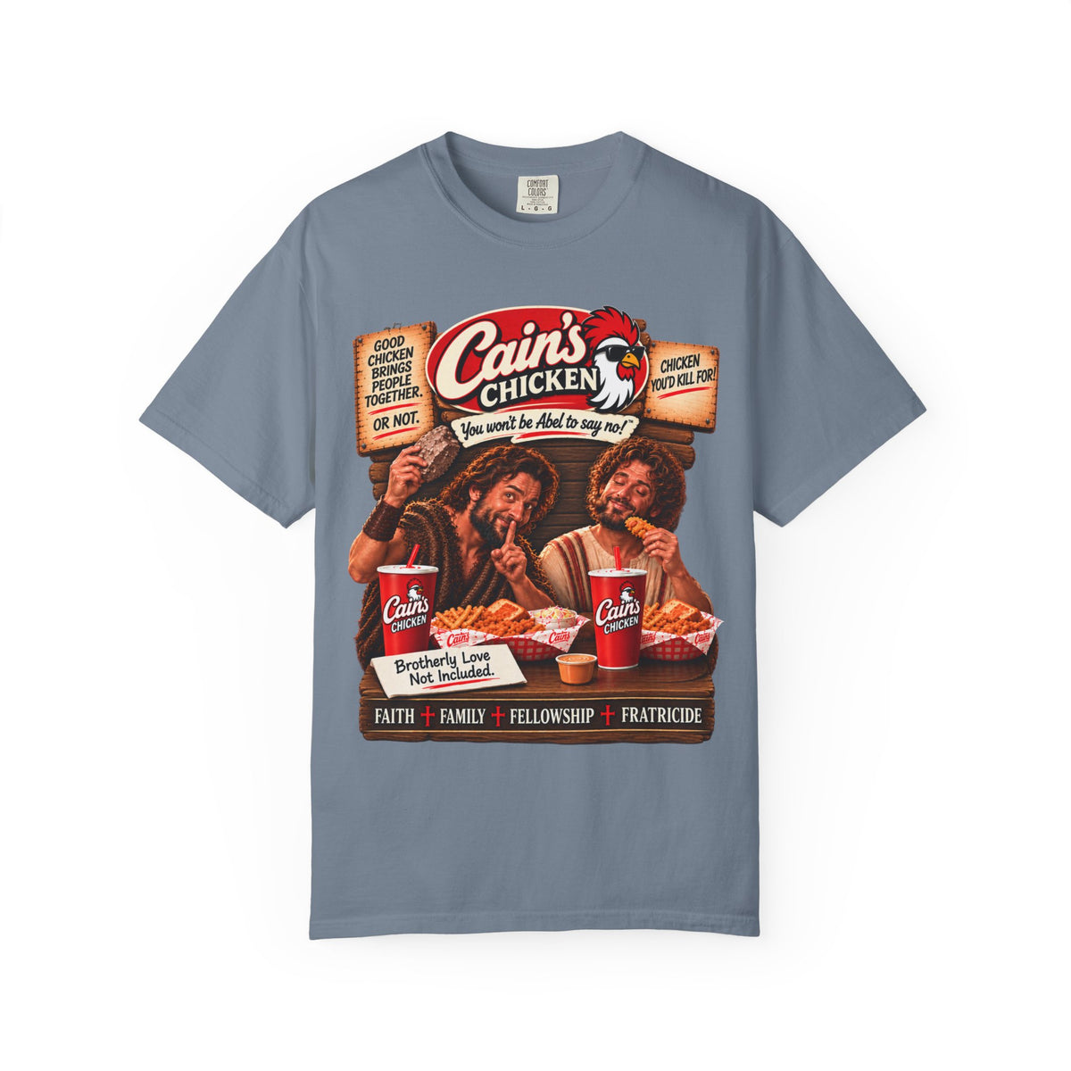 Cain's Chicken – You Won't Be Abel to Say No! Funny Biblical T-Shirt