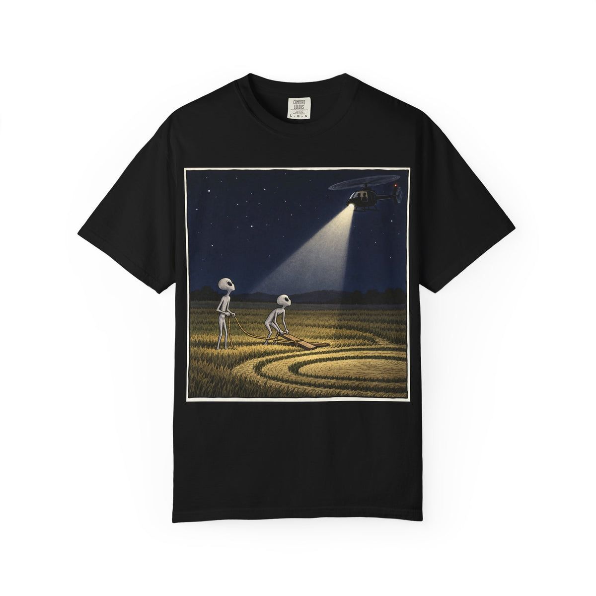Caught Making Crop Circles – Funny Alien UFO Conspiracy T-Shirt