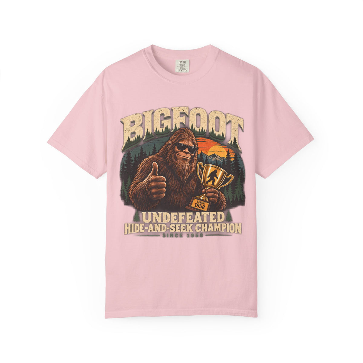 Bigfoot: Undefeated Hide-and-Seek Champion – Funny Sasquatch T-Shirt