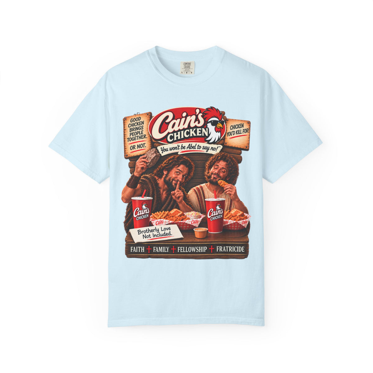 Cain's Chicken – You Won't Be Abel to Say No! Funny Biblical T-Shirt