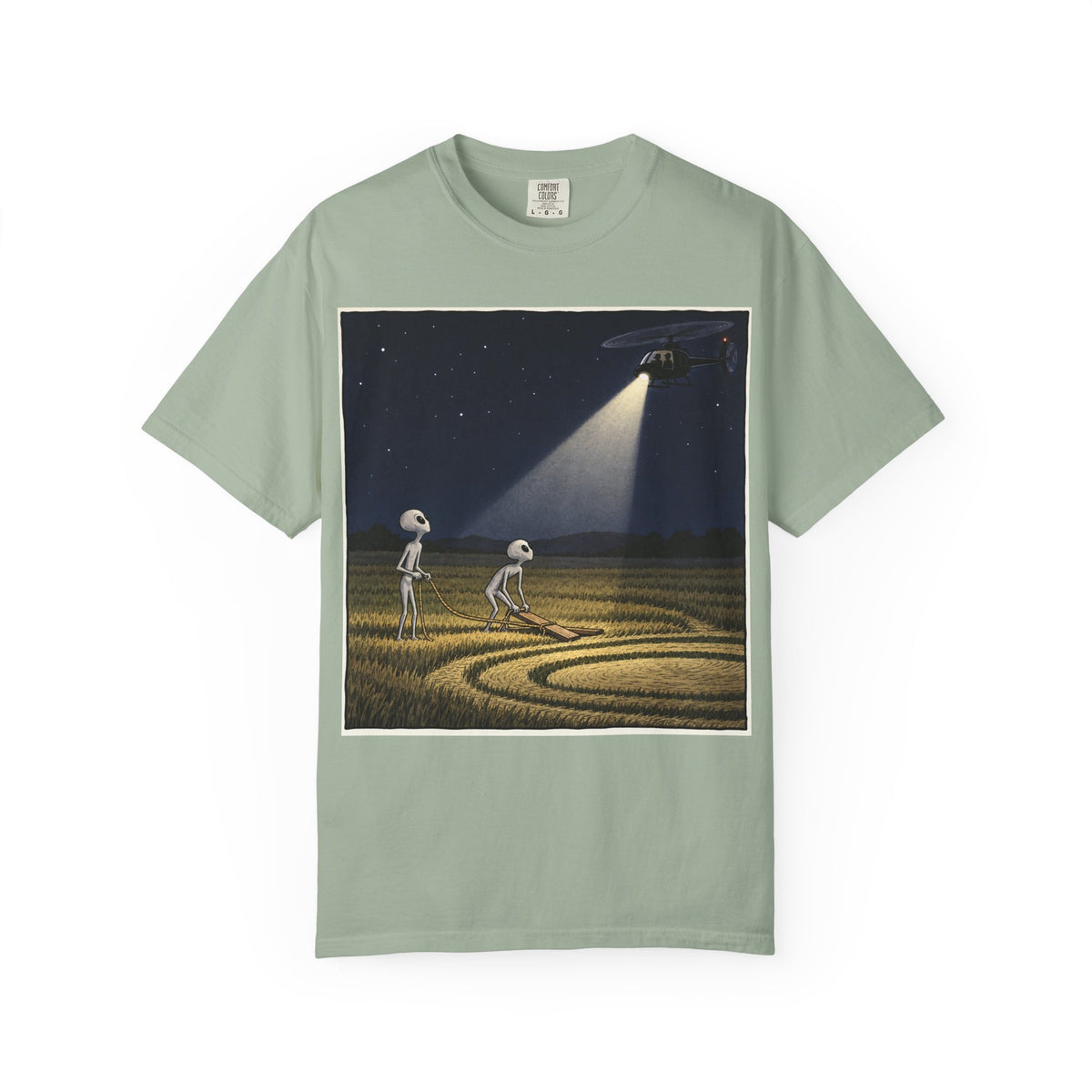 Caught Making Crop Circles – Funny Alien UFO Conspiracy T-Shirt