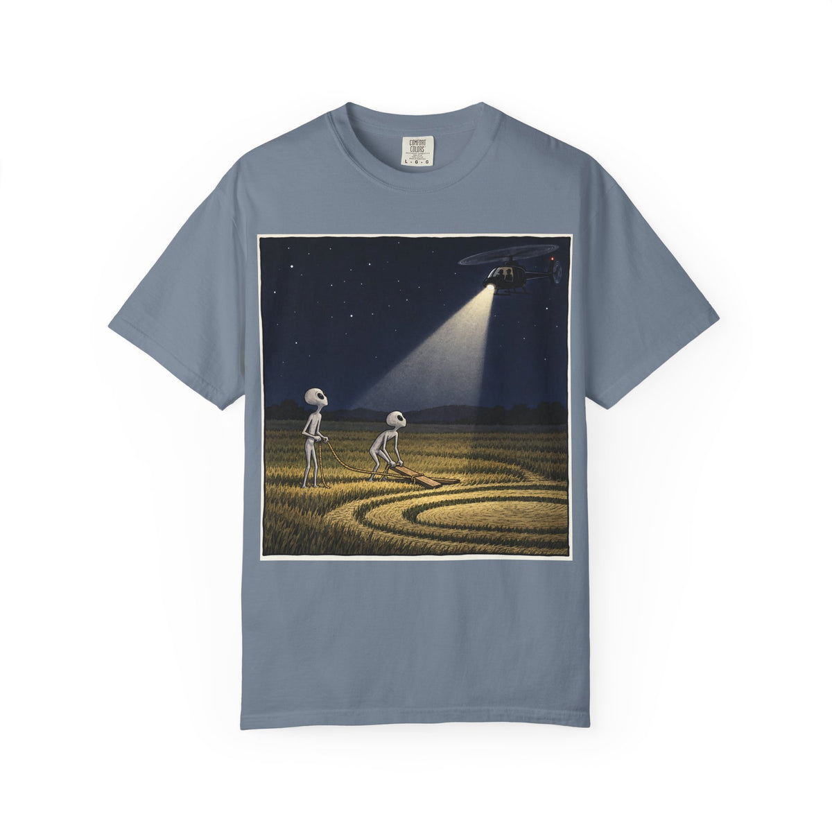 Caught Making Crop Circles – Funny Alien UFO Conspiracy T-Shirt