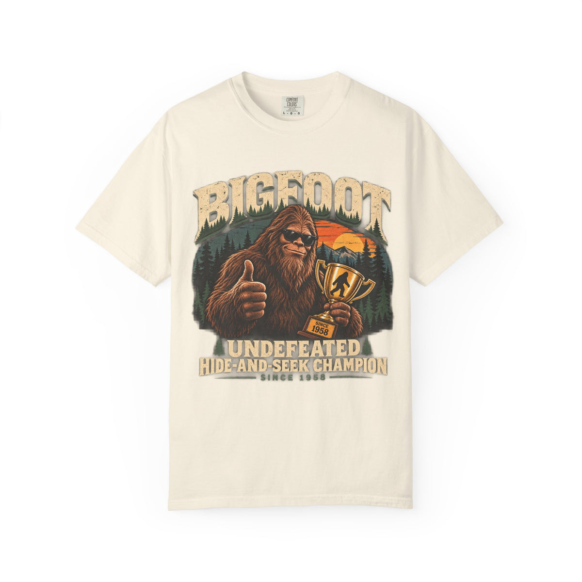 Bigfoot: Undefeated Hide-and-Seek Champion – Funny Sasquatch T-Shirt