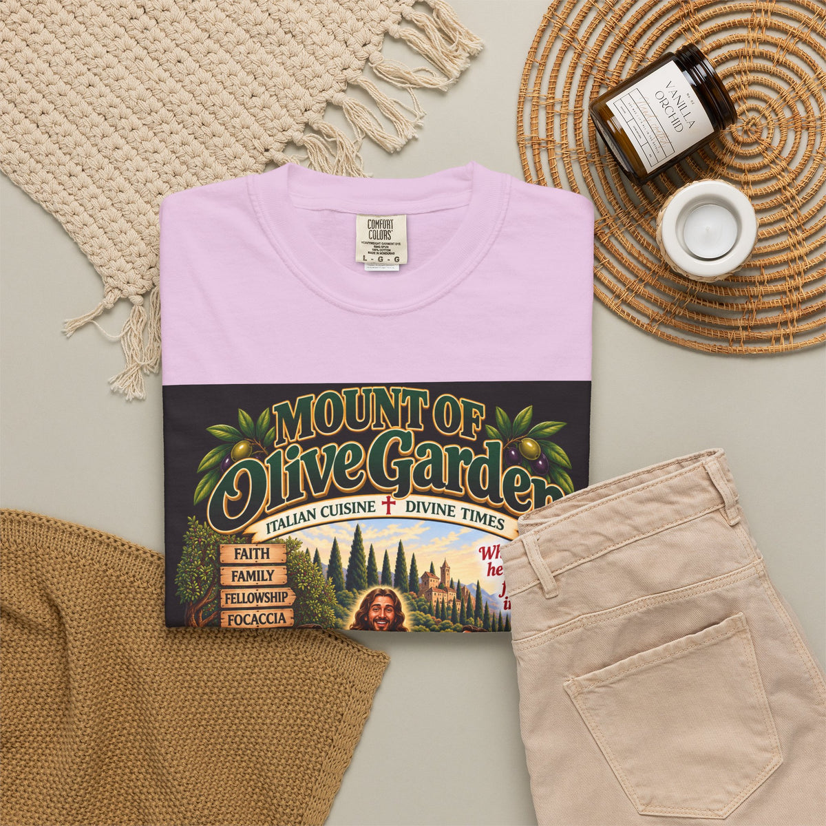 Mount of Olive Garden – Funny Italian Restaurant Parody T-Shirt