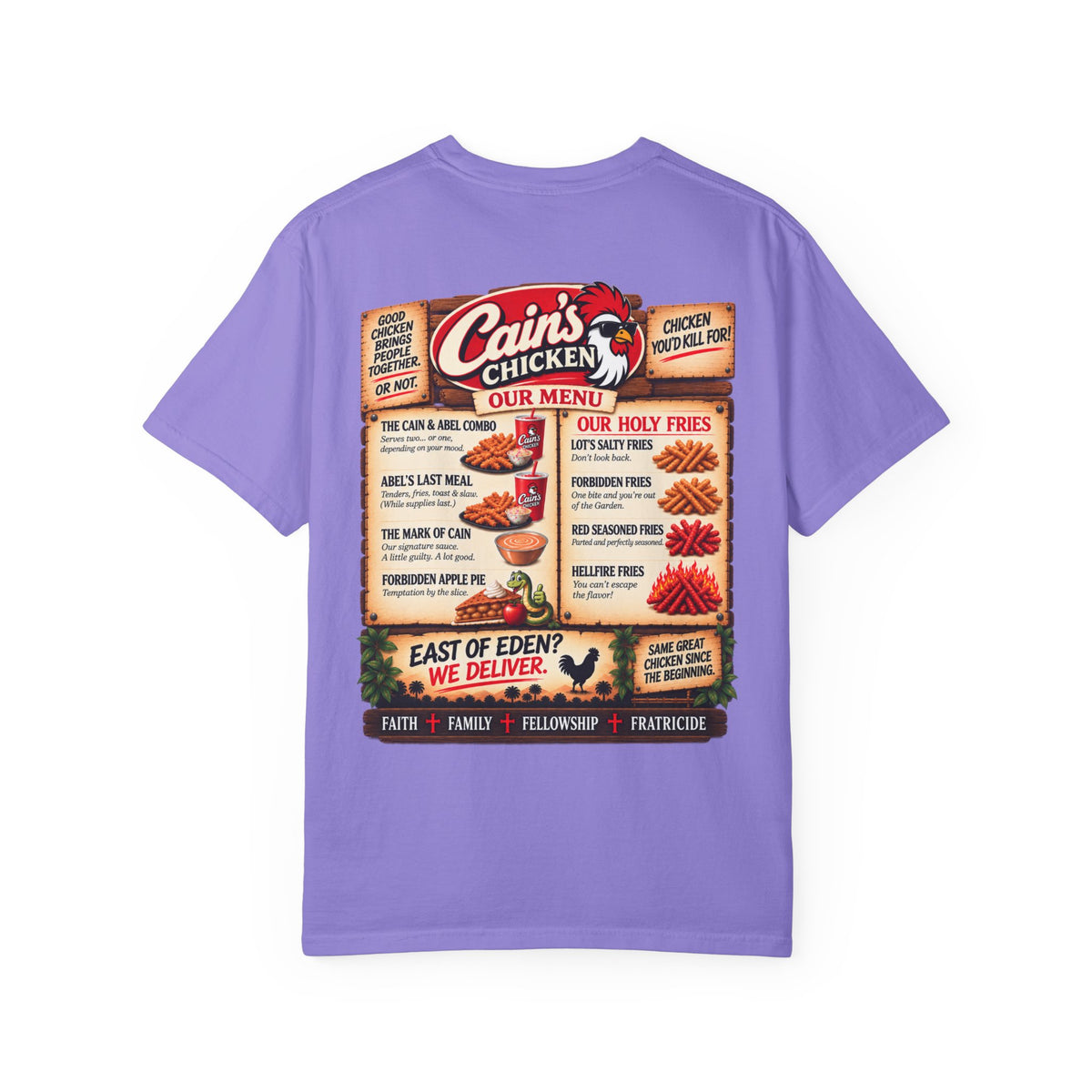 Cain's Chicken – You Won't Be Abel to Say No! Funny Biblical T-Shirt