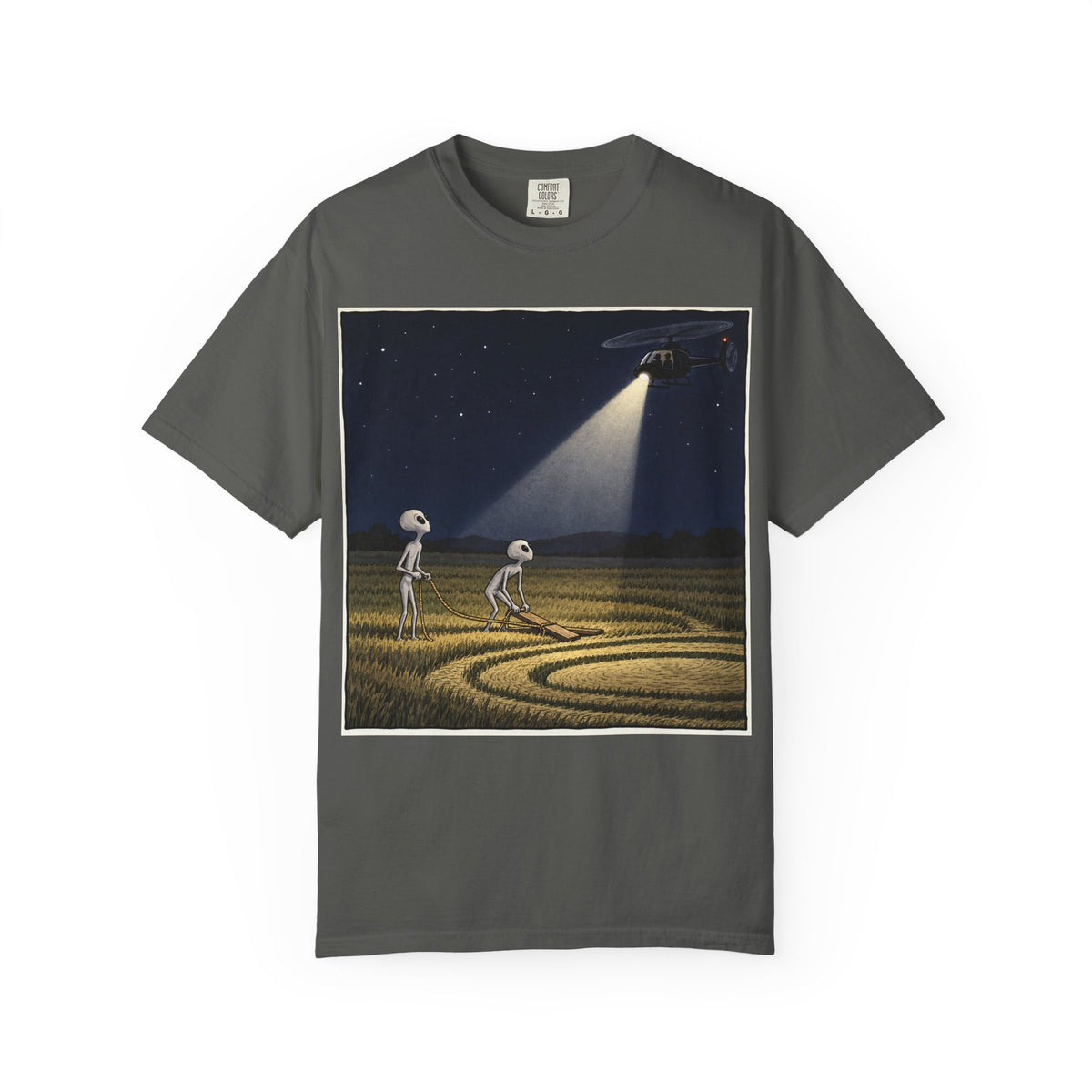 Caught Making Crop Circles – Funny Alien UFO Conspiracy T-Shirt