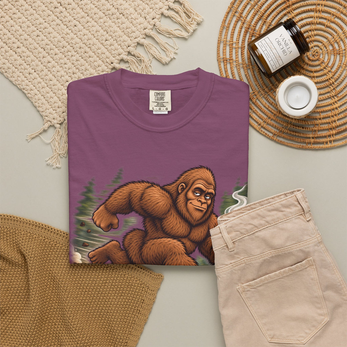 Bigfoot Runs on Coffee – Funny Sasquatch T-Shirt