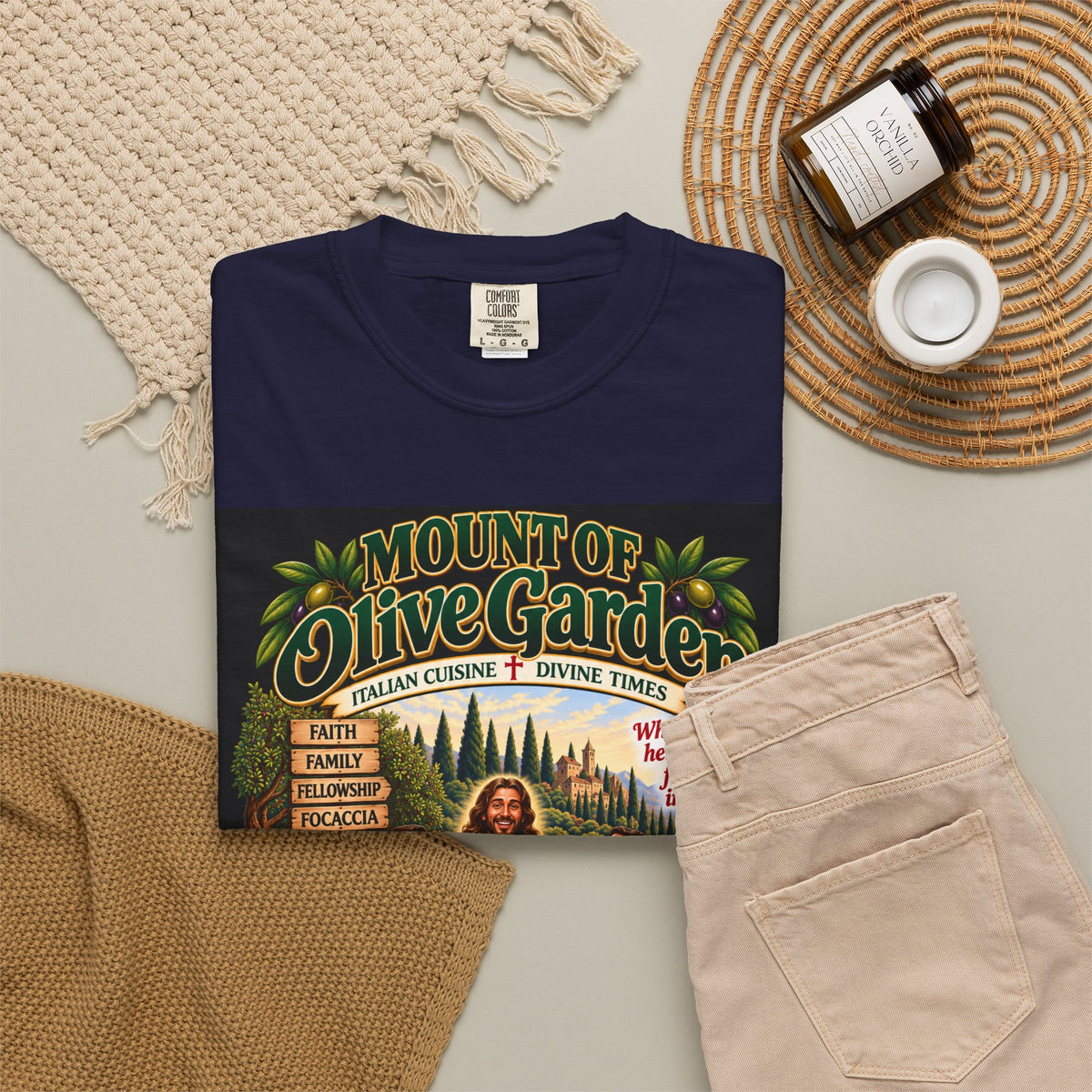 Mount of Olive Garden – Funny Italian Restaurant Parody T-Shirt