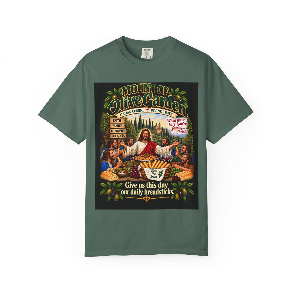 Mount of Olive Garden – Funny Italian Restaurant Parody T-Shirt