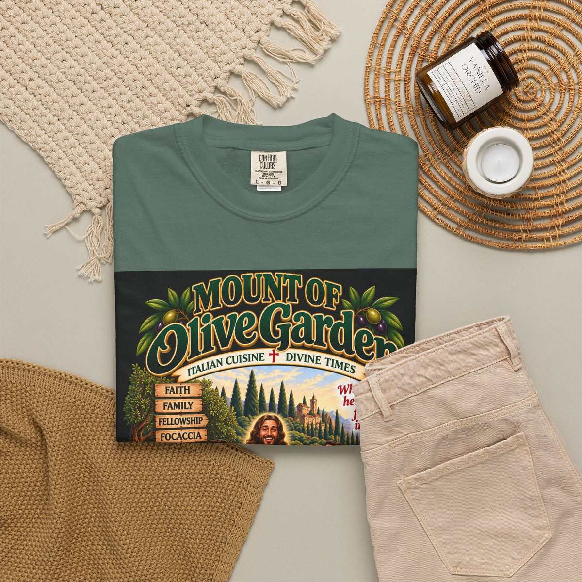Mount of Olive Garden – Funny Italian Restaurant Parody T-Shirt