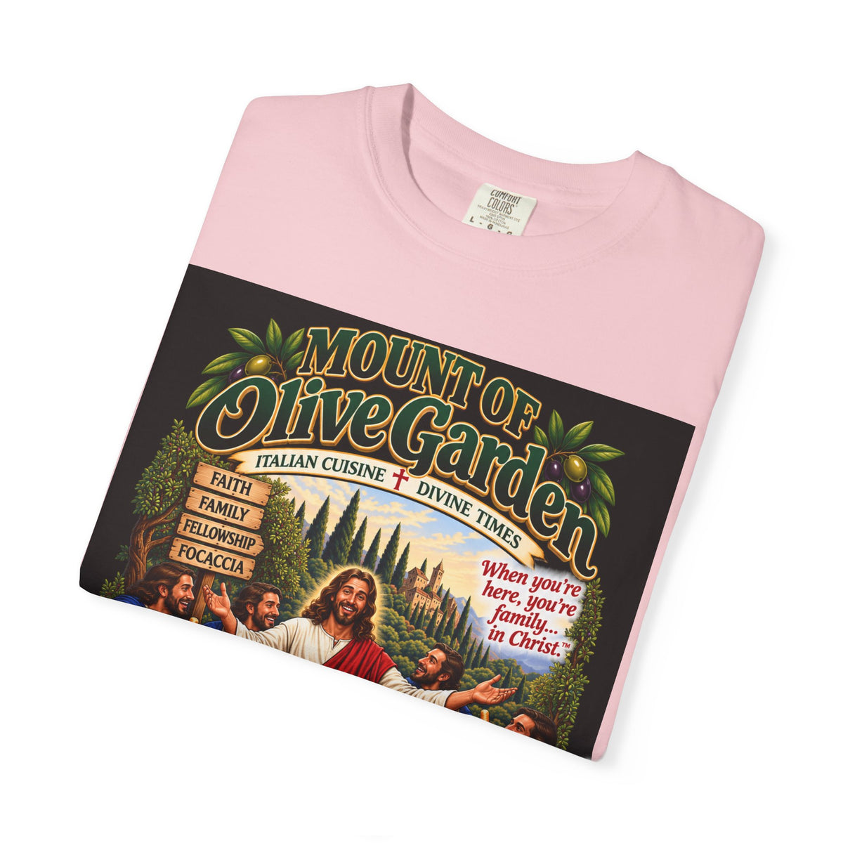 Mount of Olive Garden – Funny Italian Restaurant Parody T-Shirt