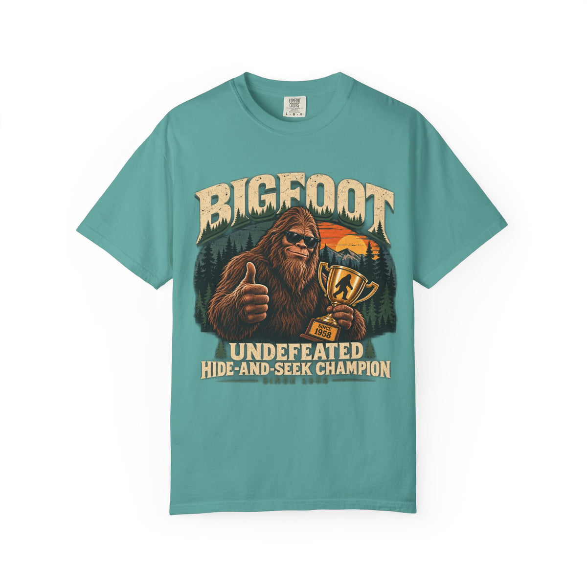 Bigfoot: Undefeated Hide-and-Seek Champion – Funny Sasquatch T-Shirt
