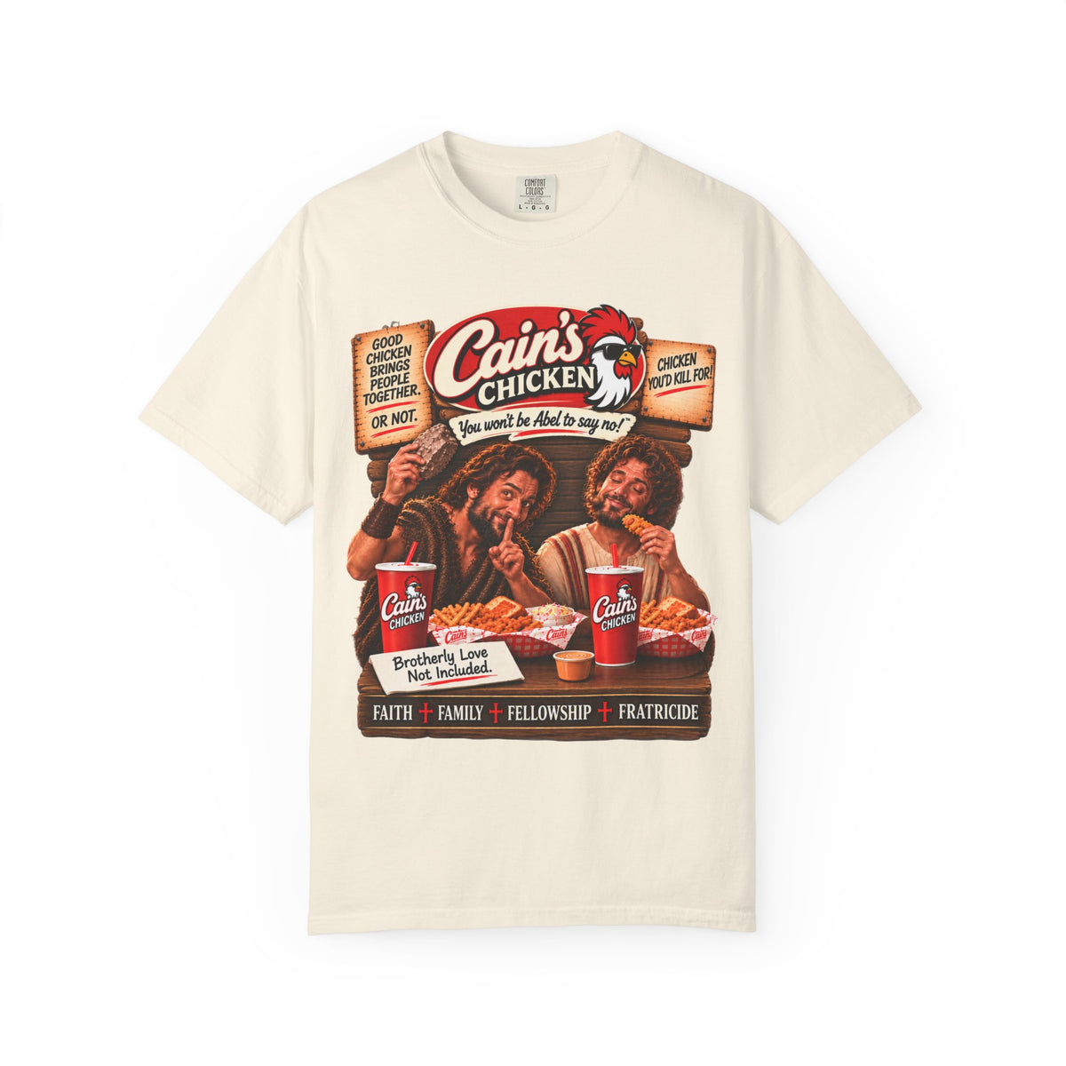 Cain's Chicken – You Won't Be Abel to Say No! Funny Biblical T-Shirt