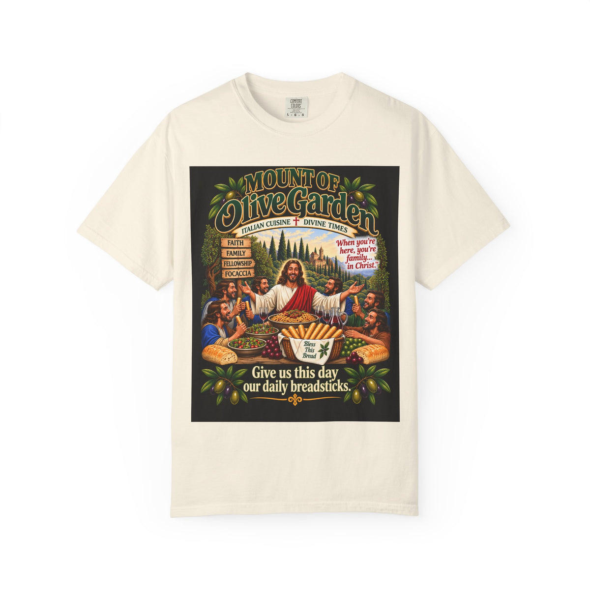 Mount of Olive Garden – Funny Italian Restaurant Parody T-Shirt