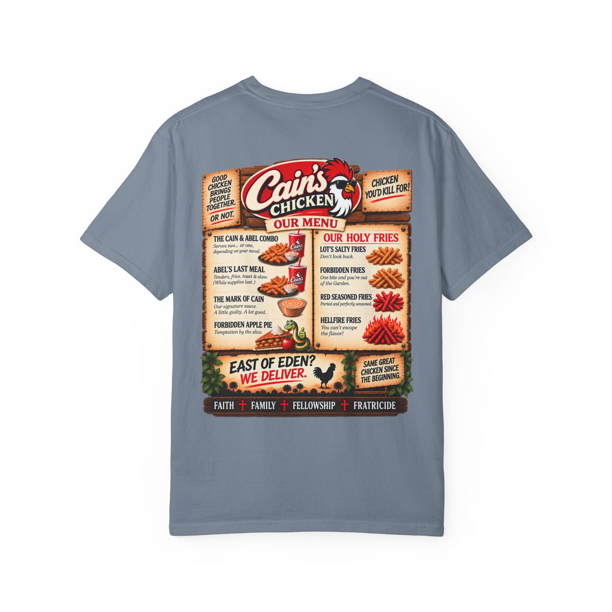 Cain's Chicken – You Won't Be Abel to Say No! Funny Biblical T-Shirt