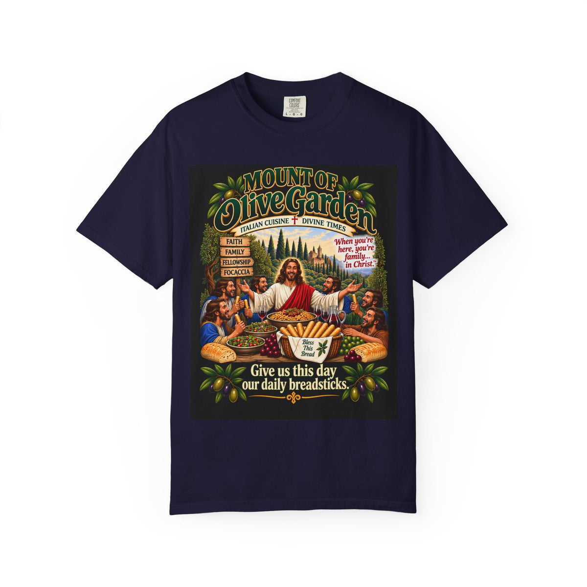 Mount of Olive Garden – Funny Italian Restaurant Parody T-Shirt