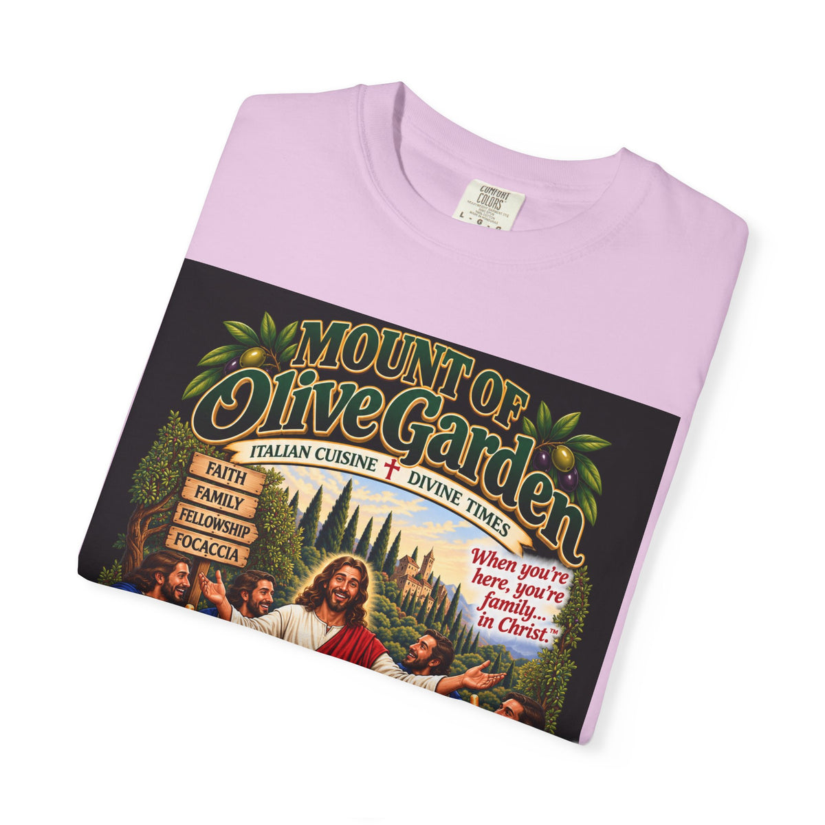 Mount of Olive Garden – Funny Italian Restaurant Parody T-Shirt