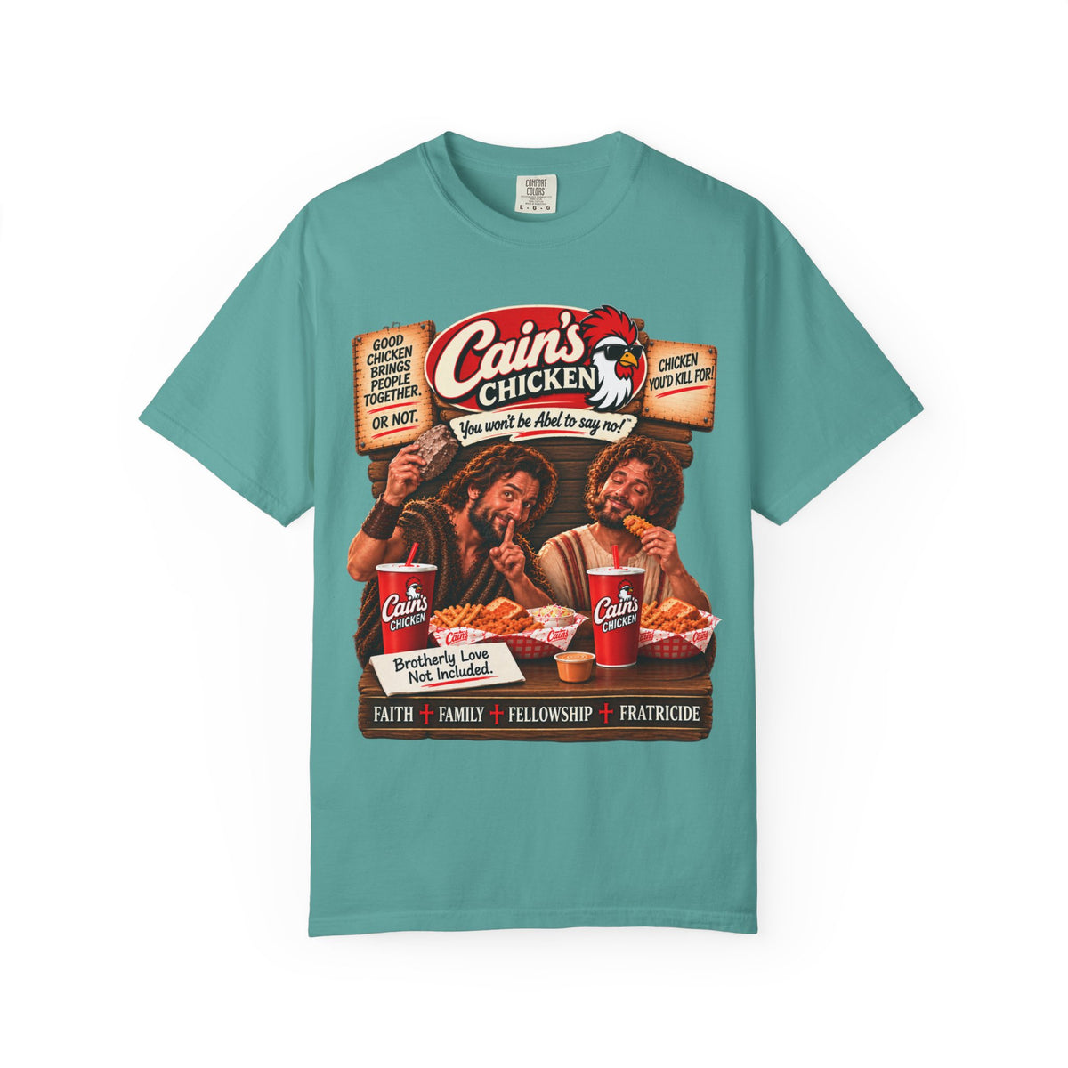 Cain's Chicken – You Won't Be Abel to Say No! Funny Biblical T-Shirt